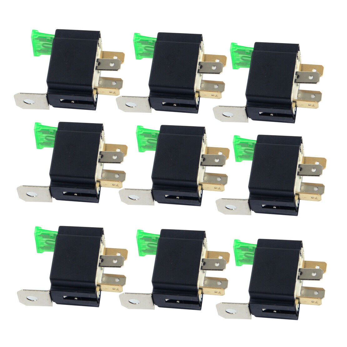 10pcs Universal Car Auto Motor On/Off Relay w/30 Amp Fuse Holder DC 12V 4 Pin An