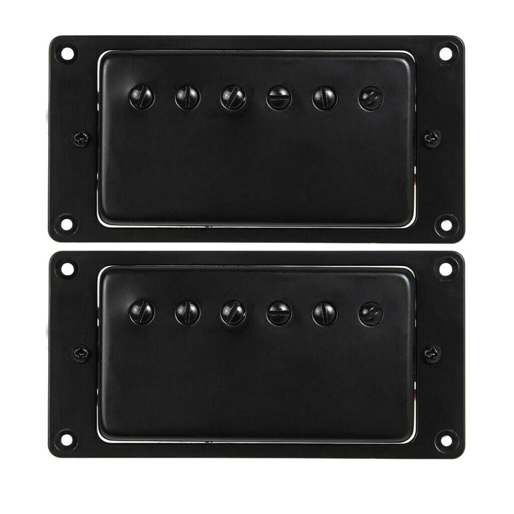 2x Plastic Bobbin Electric Guitar Single Coil Pickup Screw Guitar Part Black