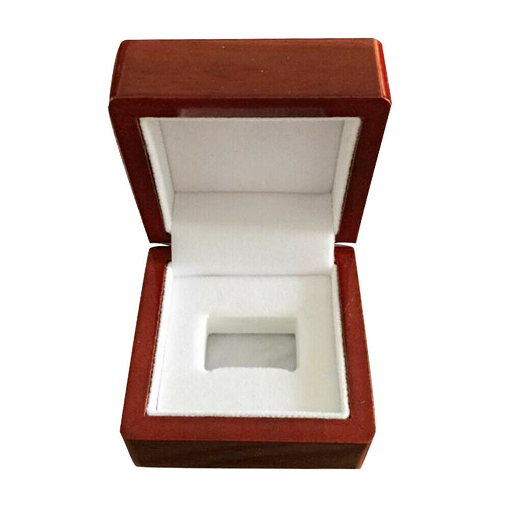 2Set Wine Red Natrual Wood Jewelry Display Gift Box Rings Sotage Holder