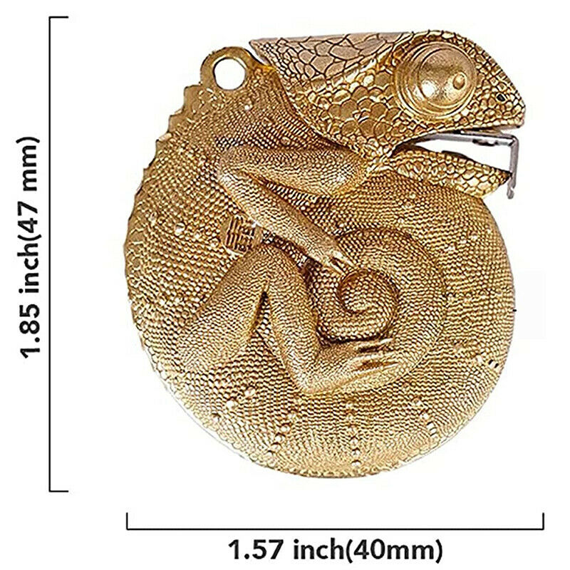 Chameleon Tape Measuring Ruler Ring Brass Insect Shape Measure Centimeter Ru DF
