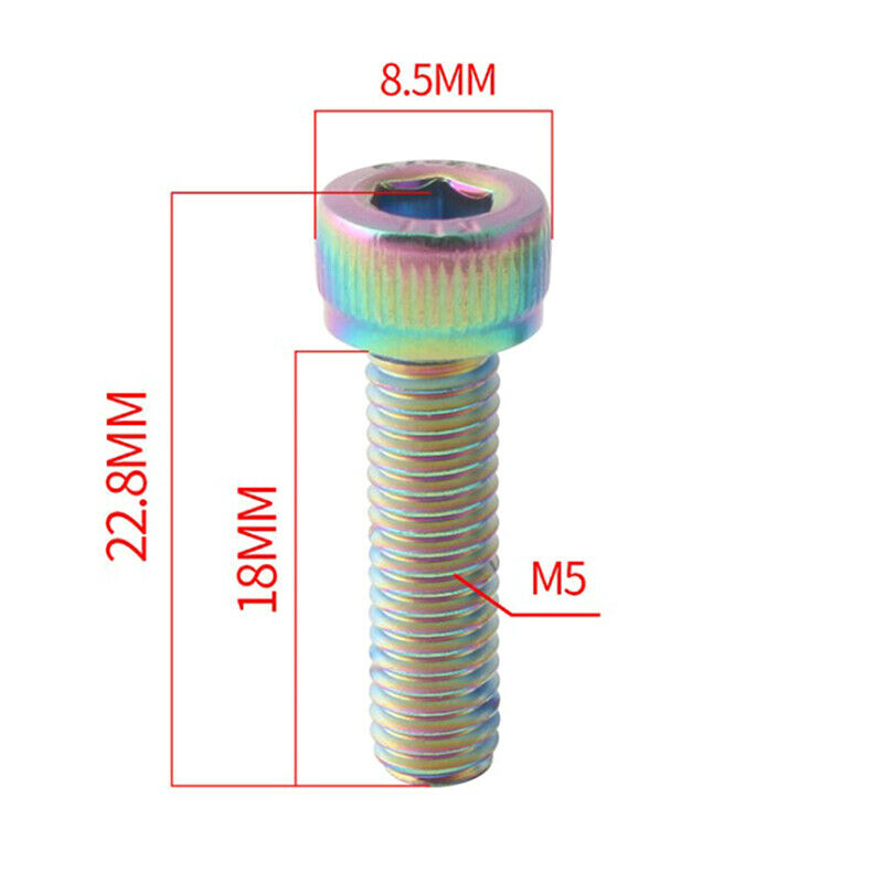6pcs M5*18MM Screw Bicycle Stem Screw Handlebar Stand Pipe Fixing Sc yrSJCA