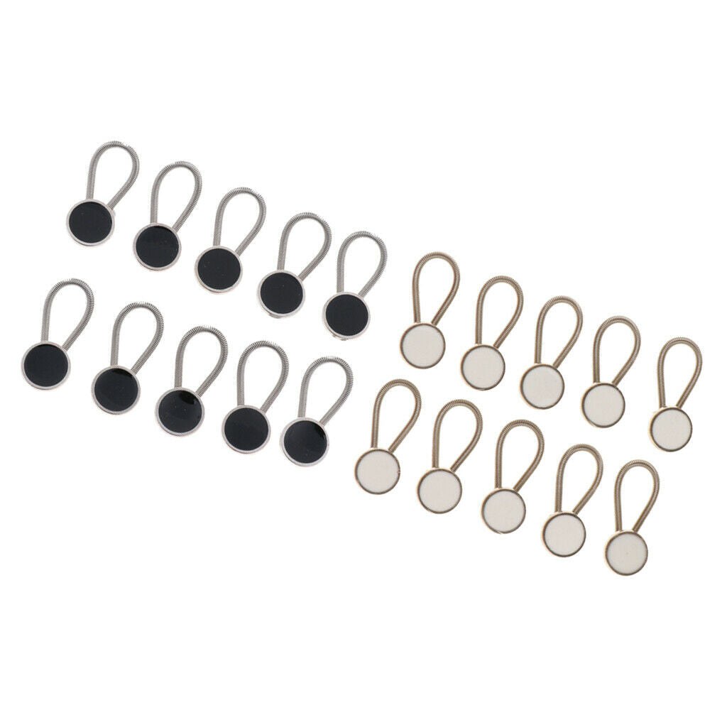 20x Metal Collar Button Extender Womens Suits Jeans Trouser Black, White