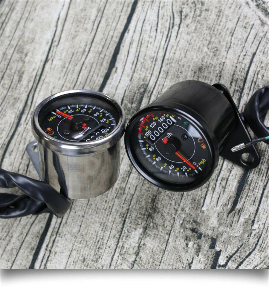 Multifunction Motorcycle Odometer Speedometer KM/H MPH With Fuel Level Indicator