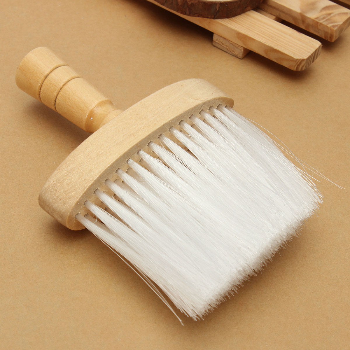 Pro Wood Neck Duster Clean Brush Barbers Hair Cutting Hairdressing Tool
