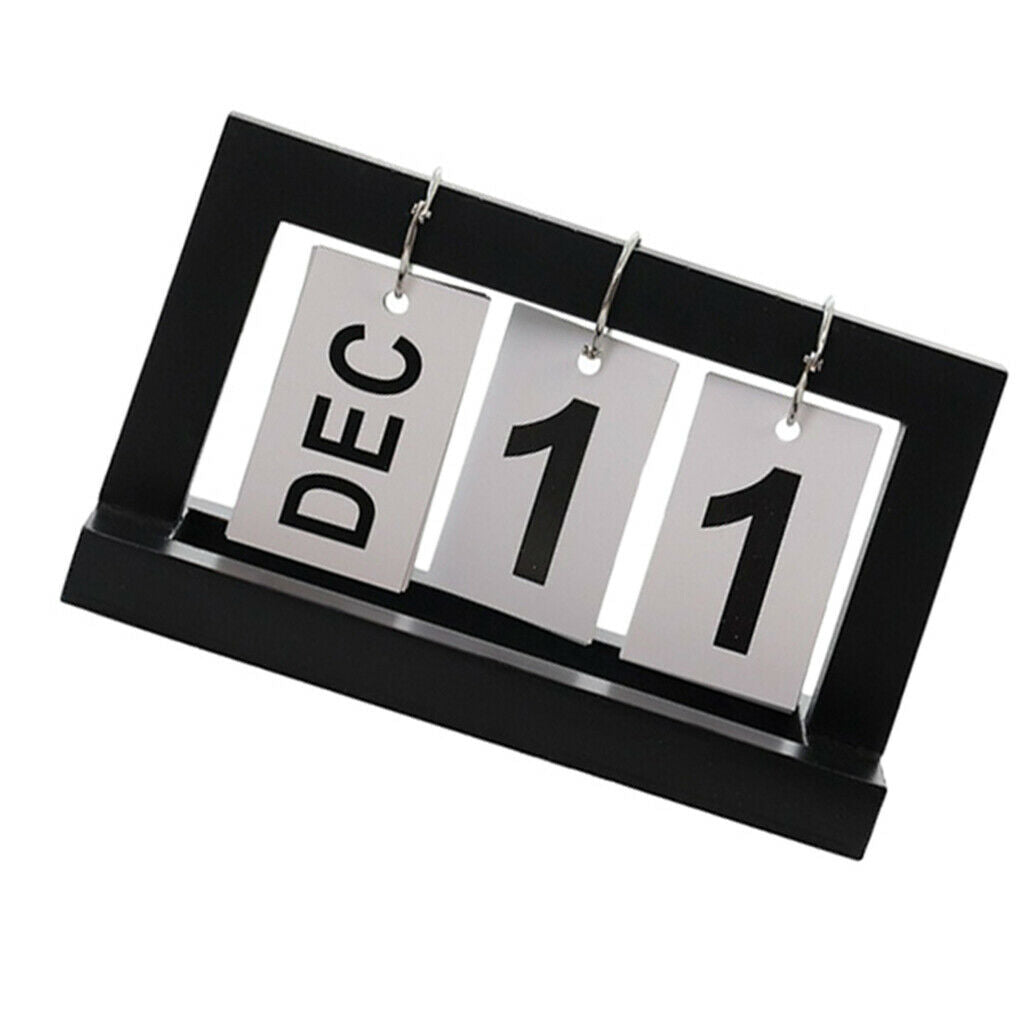 2pcs Practical Wooden  Chart Perpetual Calendar DIY Desktop Calendar