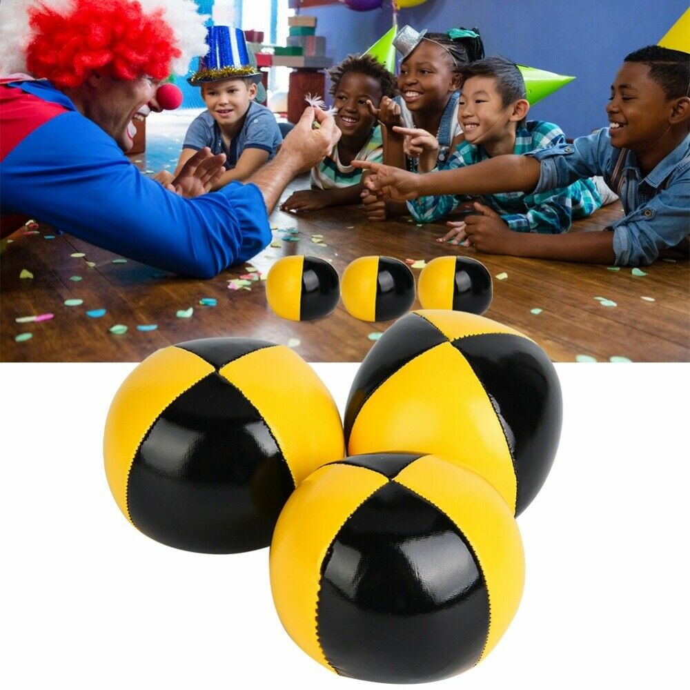 3PCS PU Thud Juggling Balls Clown Playing Juggle Ball Set for Beginner Equipment