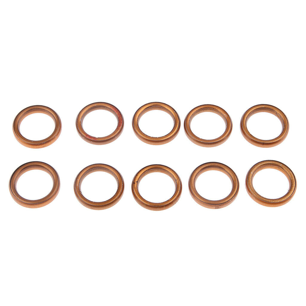 10x Brass Motorcycle Exhaust Pipe Gaskets For GY6 50cc 110cc 150cc Scooters