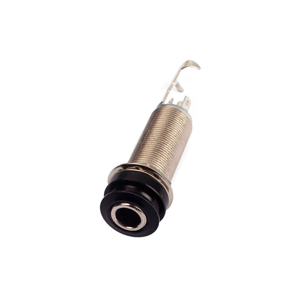 Nickel&Black Guitar End Pin Output   1/4'' Stereo for Acoustic Guitars
