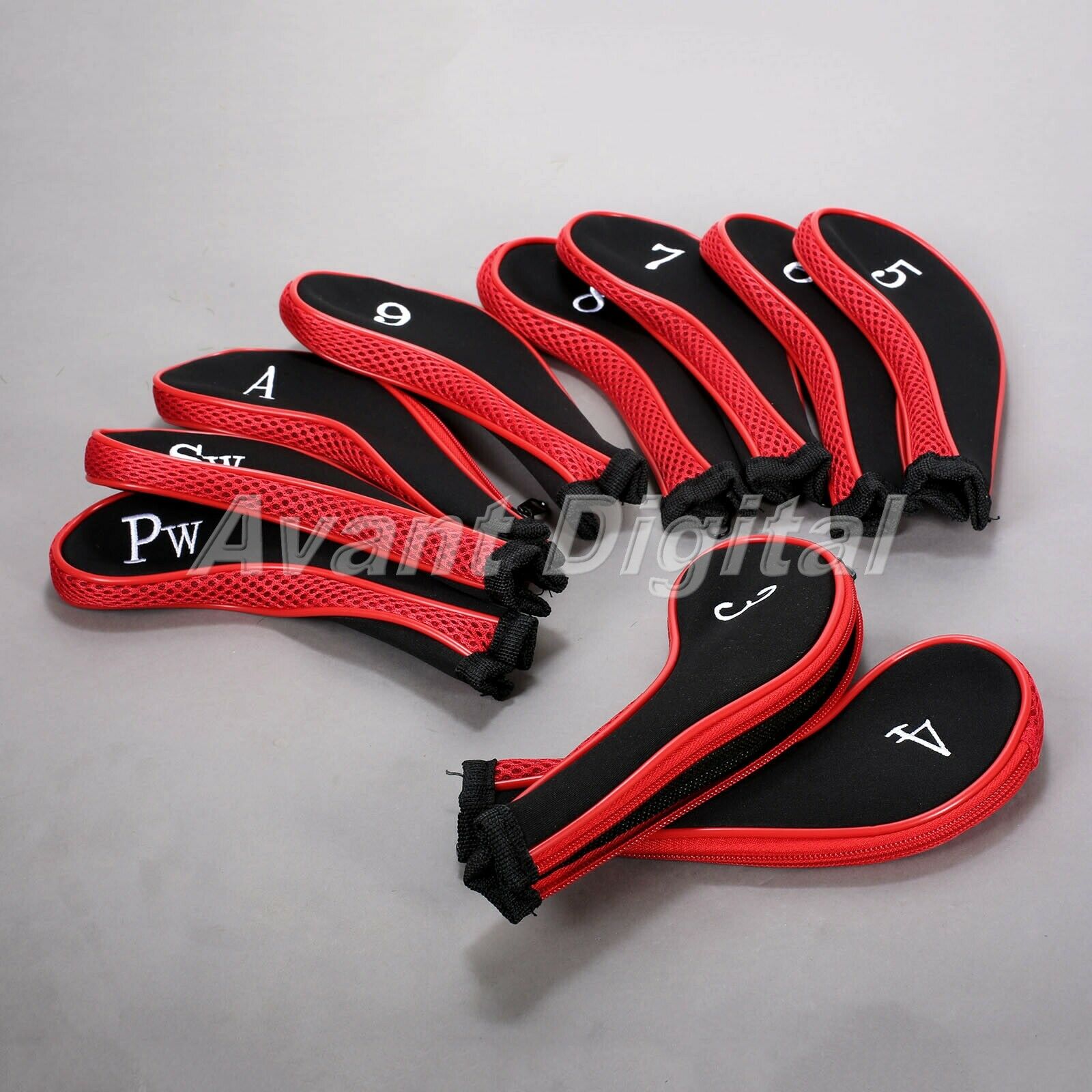 10pcs HOT Golf Club Head Cover Protector Case Iron Set Sock Driver Fairway Tool