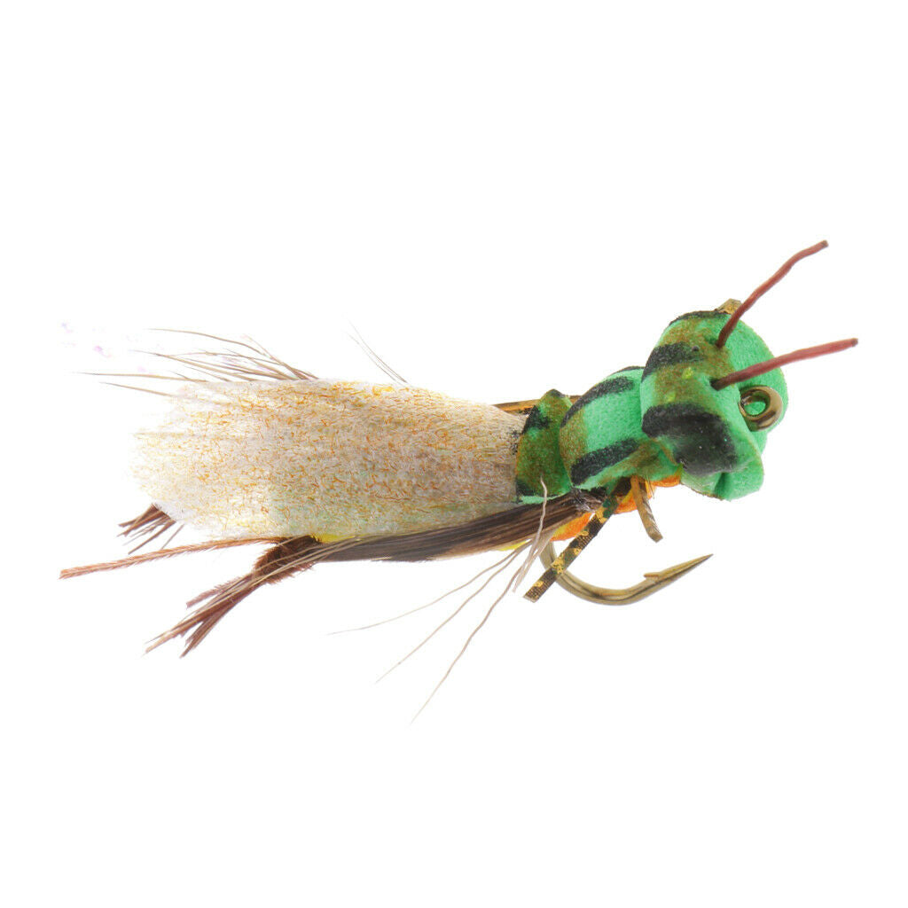 2pcs Grasshopper Floating Fly Bait Dry Fly Fishing