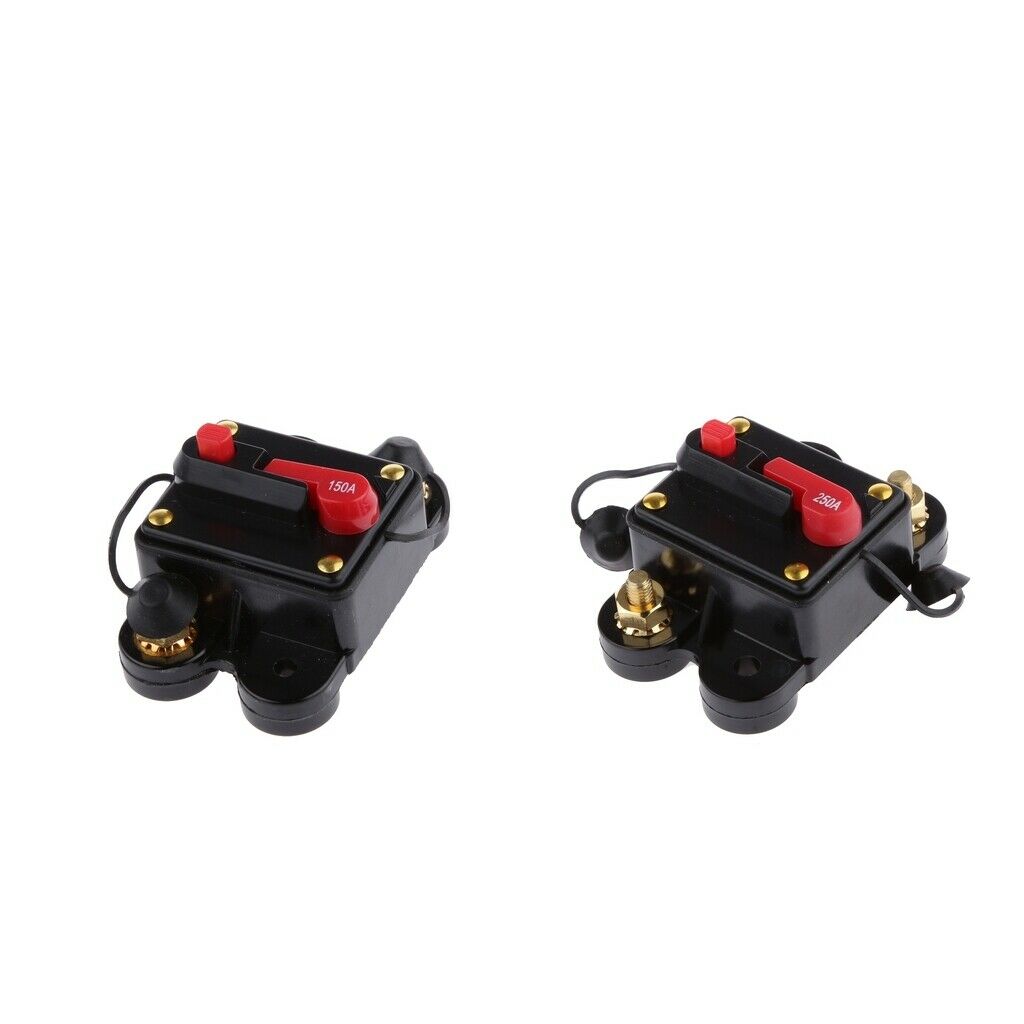 2pcs 12V-24V 150A 250A Car Auto Inline Marine Manual Circuit Breaker
