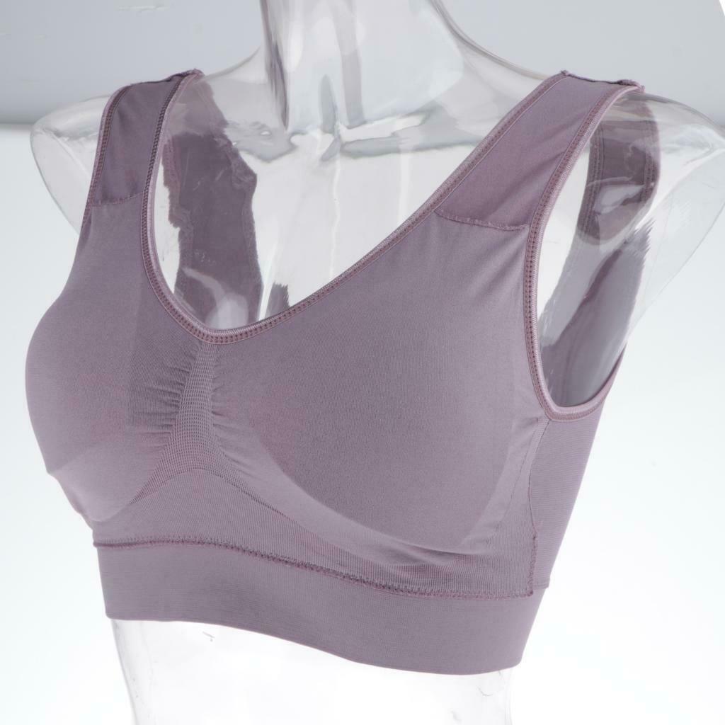 Womens 3-Pack Seamless Wireless Sports Bra with Removable Pads
