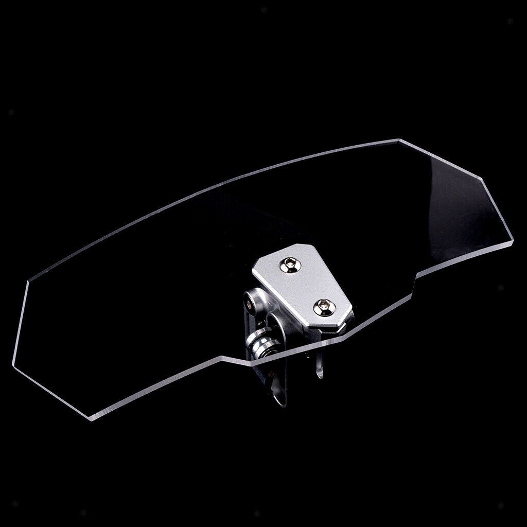 1x Universal Windshield Windscreen Spoiler Wind Deflector Clear for Motorbike