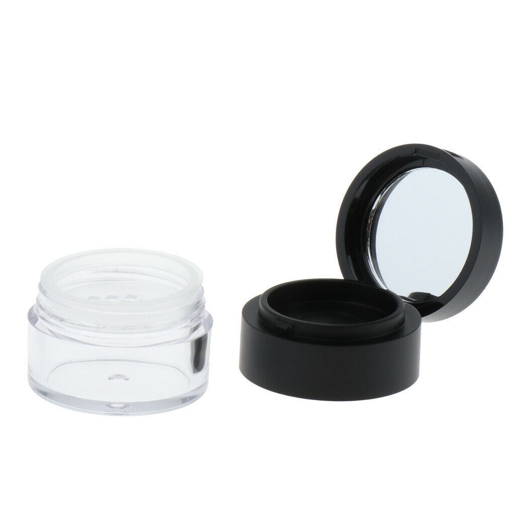 Mini DIY Loose Mineral Powder Case Round Plastic Cosmetic Blusher Jar Box