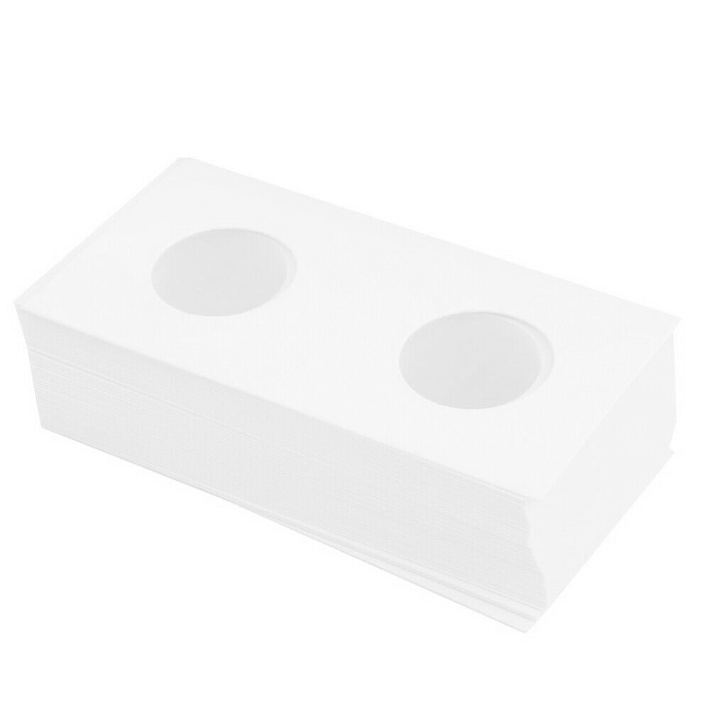 100 Pack - Cardboard Coin  Mega 20.5mm Coin Holder Card for Storage