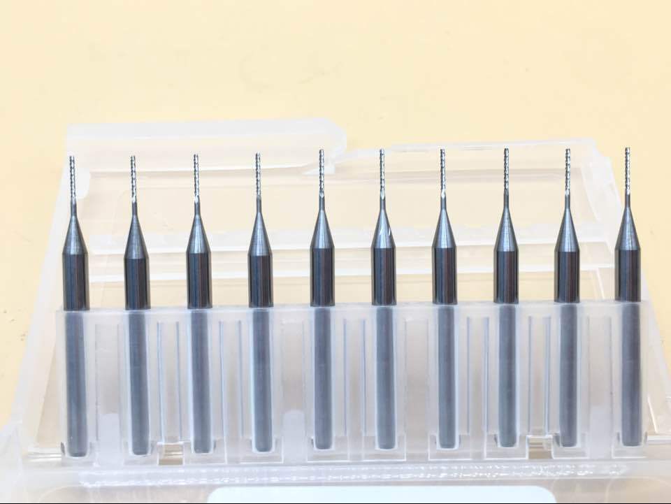 10 PCB end mill engraving cnc router tool bits 1/8" (3.175mm)-1.3mm L:38mm [M_M_