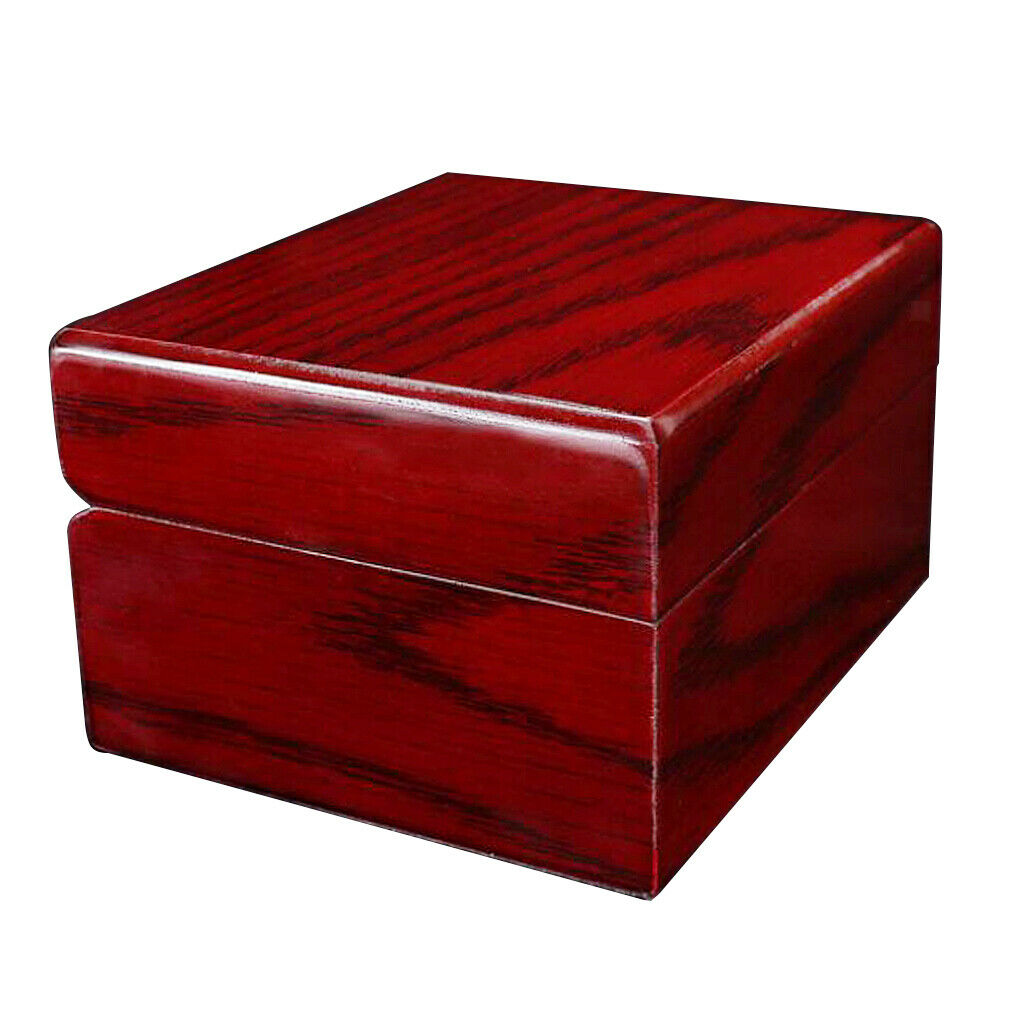 Wood Watch Bracelet Case Jewelry Storage Box with Cushion Wristwatch Display