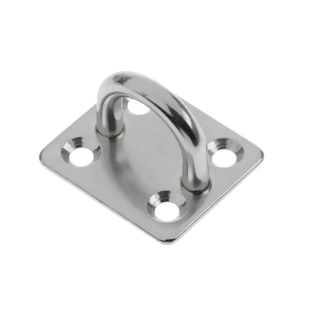 Heavy   Duty   Stainless   Steel   Pad   Eye   Plate   6mm   Square   Plate