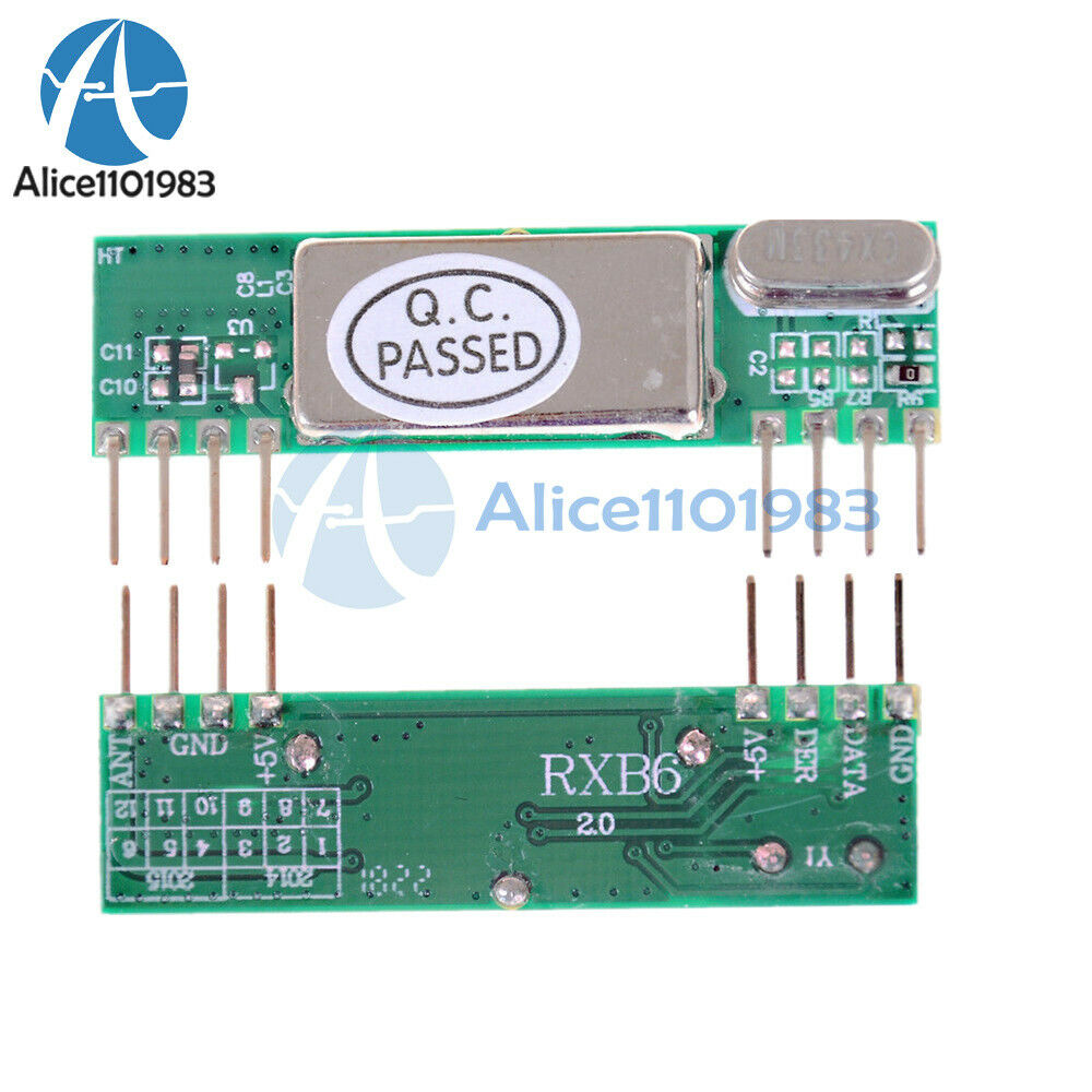 5PCS RXB6 433Mhz Superheterodyne Wireless Receiver Module for Arduino/ARM/AVR