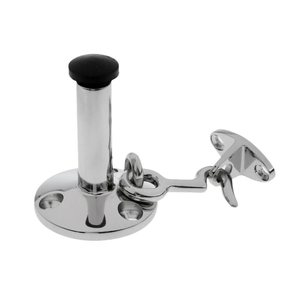 Marine Door Stop and Holder w/ Bumper Heavy Duty Stainless Steel Boat/Marine