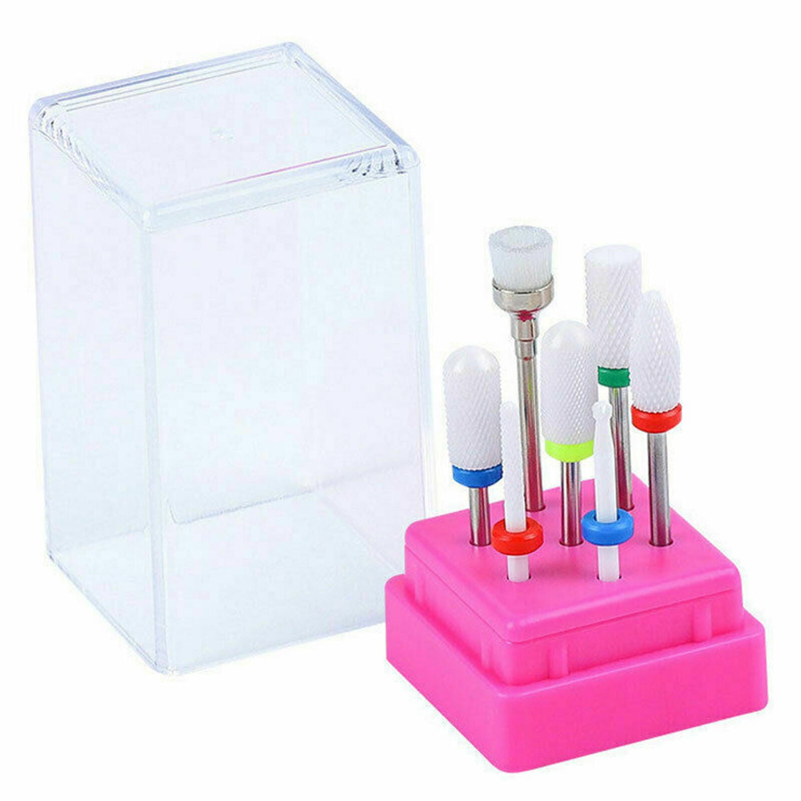 7 Pcs Ceramic Nail Drill Bits Set Electric File Manicure Pedicure Nail Art Tools