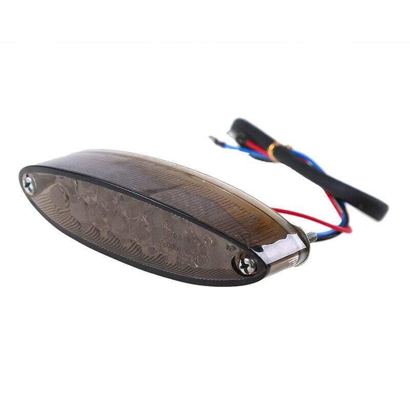 Motorcycle Universal Smoke LED Integrated Tail Light Brake License Plate Holder