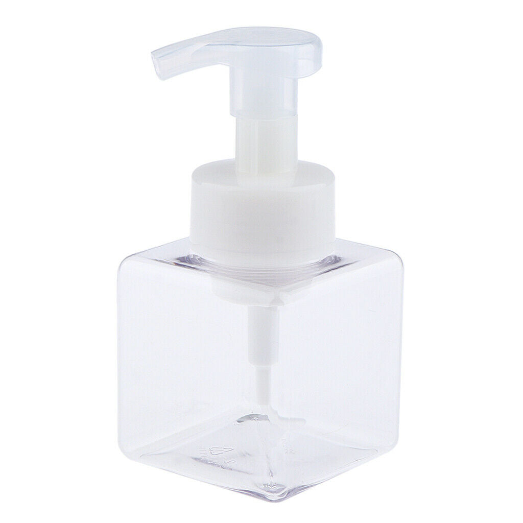 2Pcs Square 250ml Foaming Soap Dispenser Foam Pump Bottle for DIY Liquid Soap,