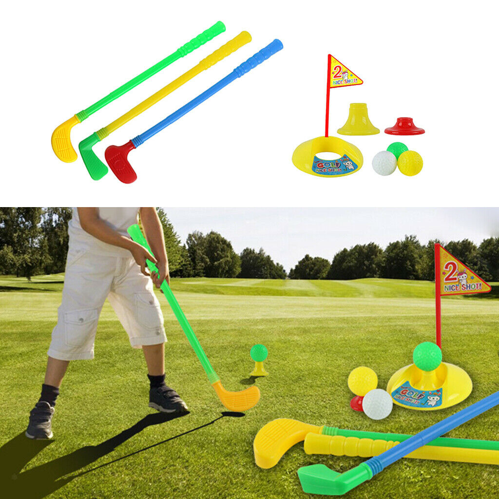 Funny Kids Golf Putter Home Putter Backyard Fun Parents Putting Cup Flag
