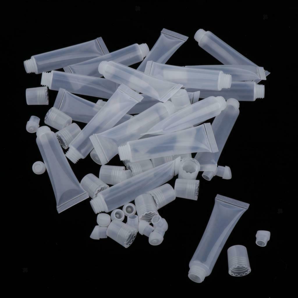 20 Pieces 8g Mini Clear Empty Lip Gloss Refill Empty Lip Balm Tubes Soft Tubes