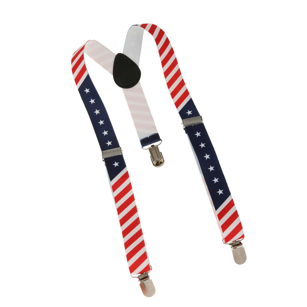 Unisex Printed Webbing Suspender Adjustable Galluse for Child the Union