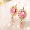 Women Girl Crystal Water Drop Dangle Earrings Daily Korean Style Jewelry