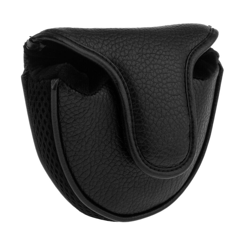 Universal Golf Mallet Putter Head Cover Club Protector & Magnetic Closure Black