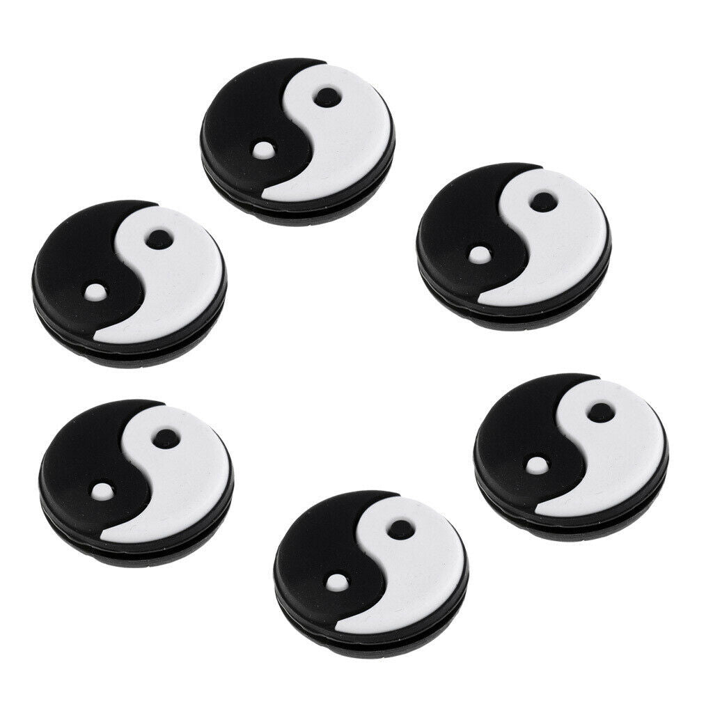 12Pieces/Set Yin Yang Tennis Racquet Vibration Dampener Shock Absorber Damper