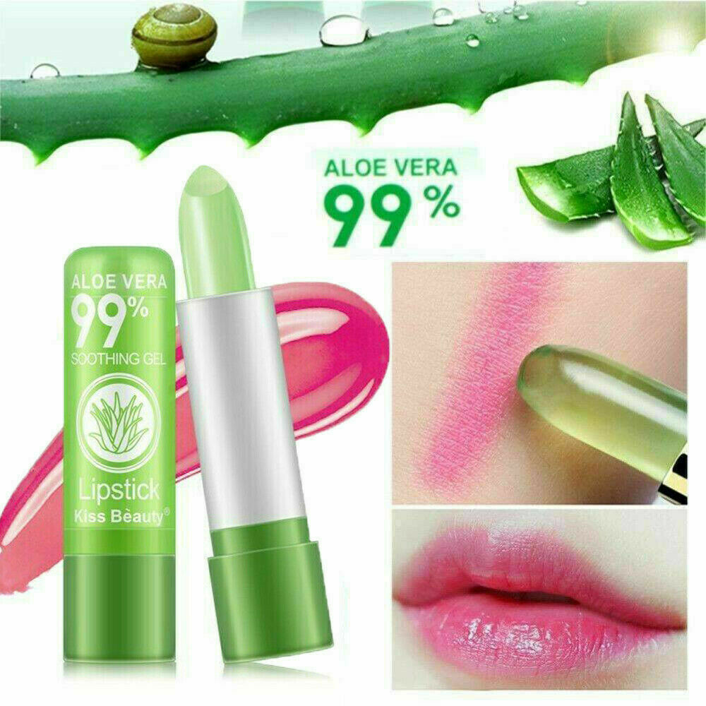 Aloe Vera Lip Gloss Lipstick Temperature Color Change Moisturizing Lip Balm