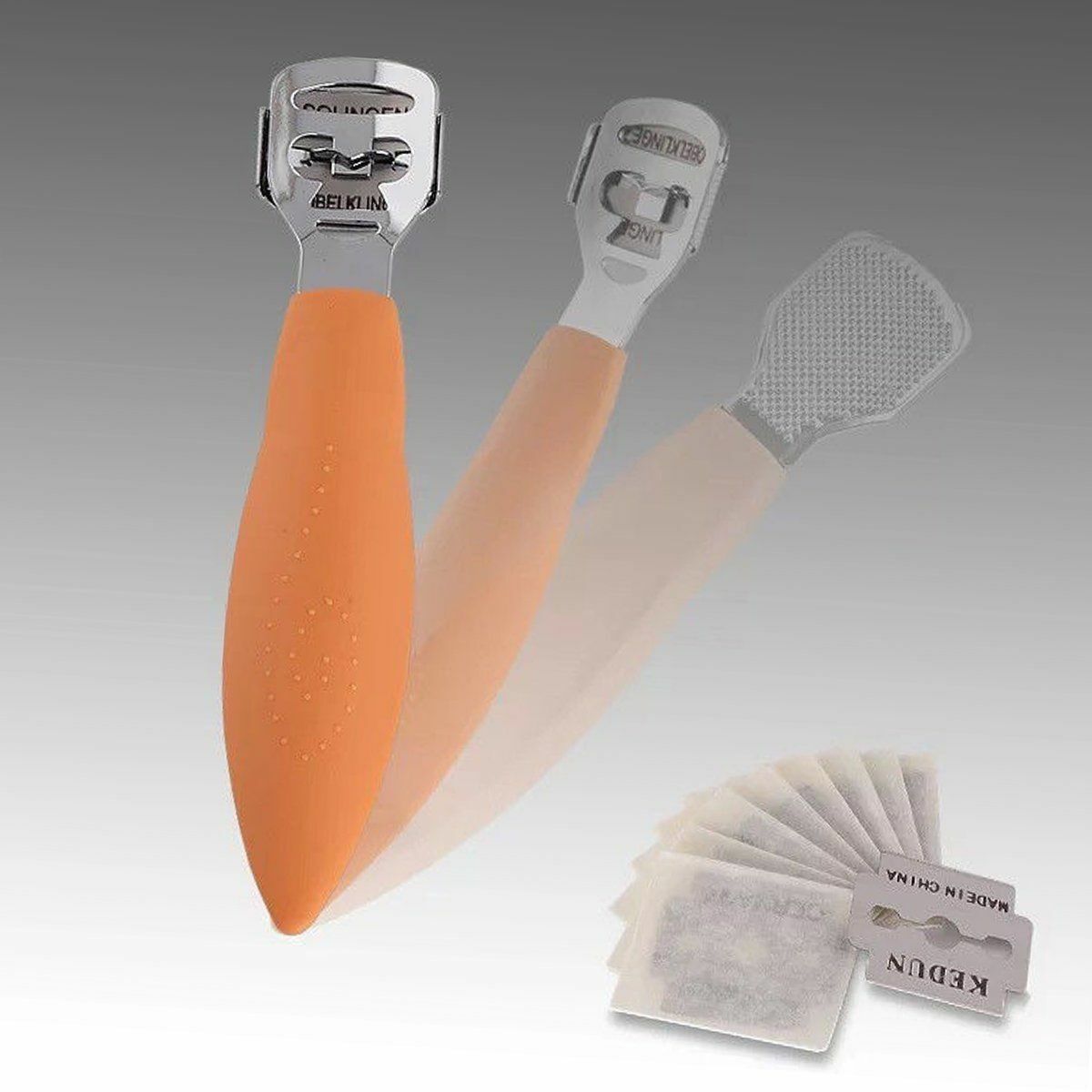 Pedicure Callus Shaver Remover Foot Hard Tough Skin Corn Cutter Razor & 10 Blade