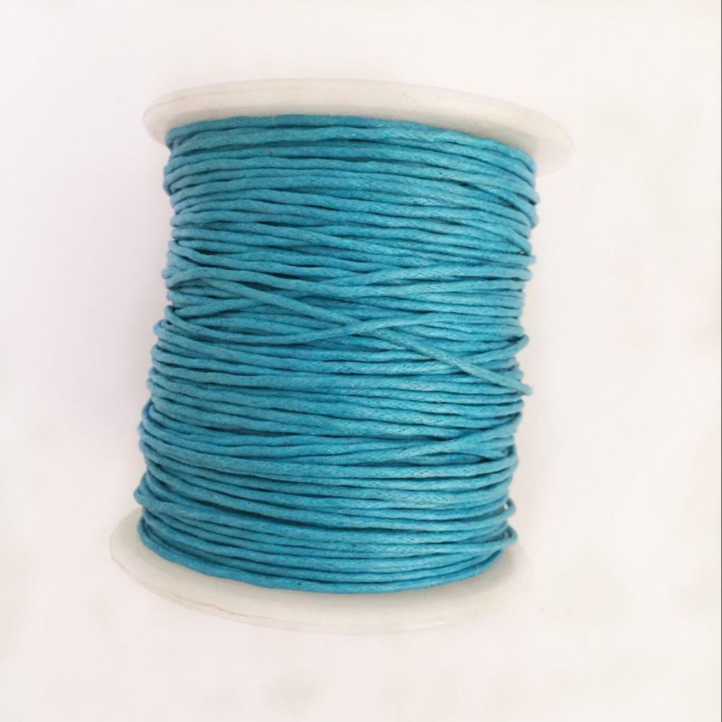 8 Rolls 80m Waxed Cotton Cord String Rope Jewelry Making Findings 1mm Wide