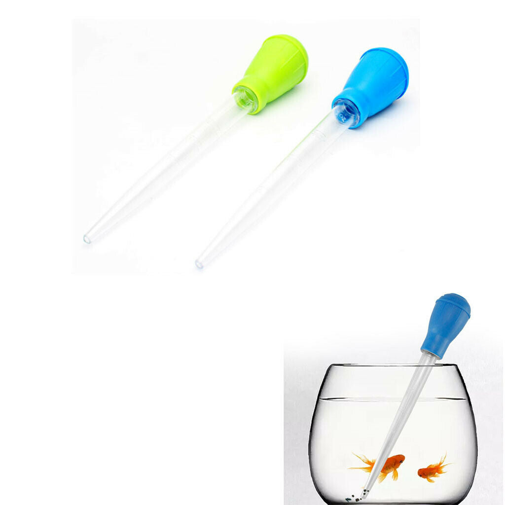 2Pcs 50ml Manual Fish Tank Dropper Coral Feeder Clean Pipette Water Changer