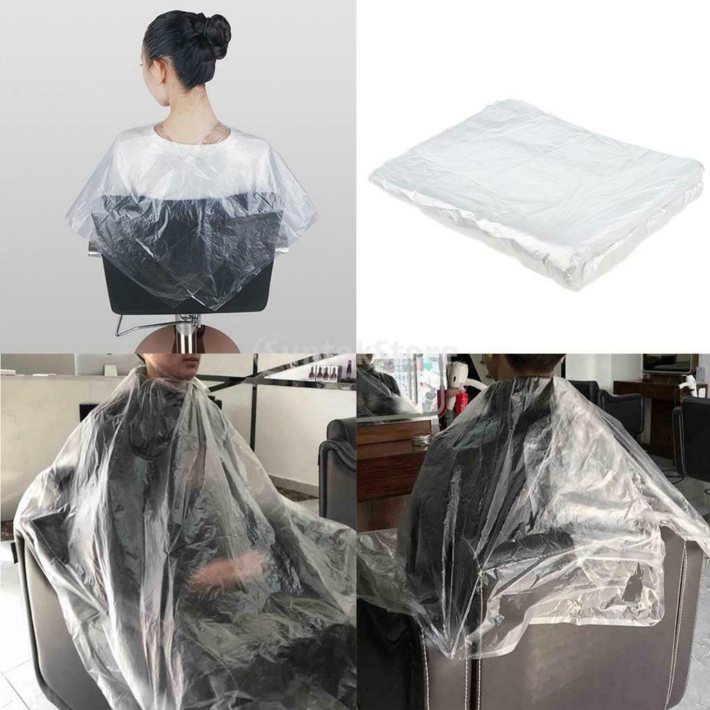 100-piece 25x33 in. Disposable Hair Cutting Capes & 3xClips Salon Gown