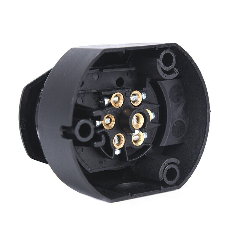 12V 7Pin Round European standard Trailer Caravan Connector Plug Socket Towb Qx