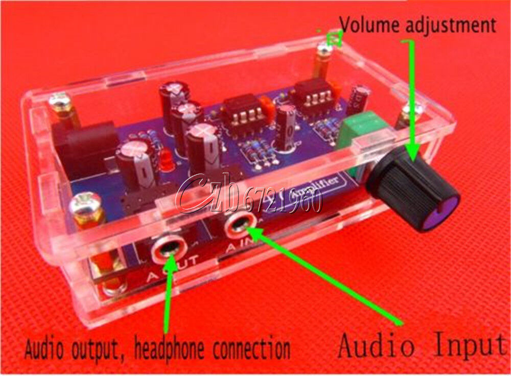 Headphone Amplifier Board Kit AMP Module Kit Portable For Classic 47 DIY + Case