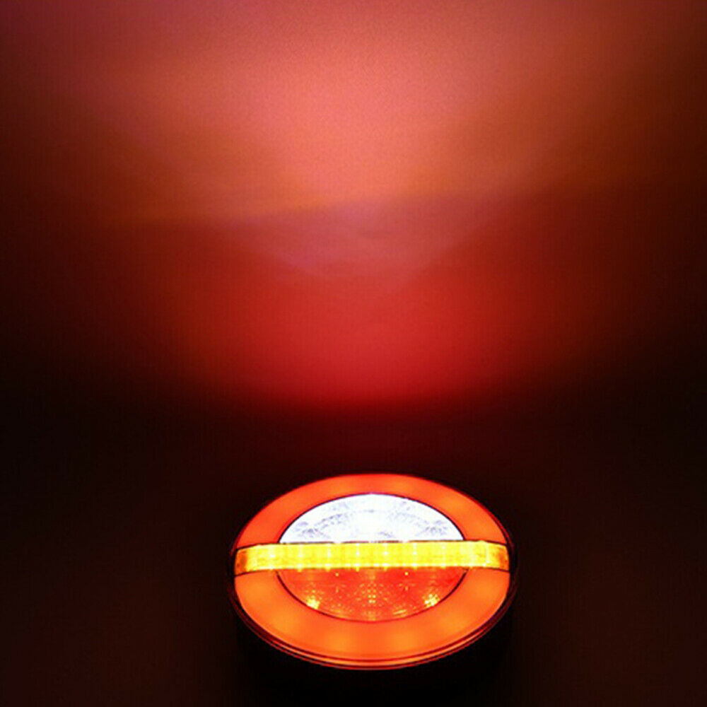 new 4 Inch Trailer Tail Light Round LED Truck Light Single Row Lamp Brake Light