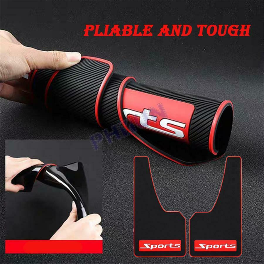 Universal Car Truck Mud Flap Mudguards Fender Black & Red Sport Styling 2PCS