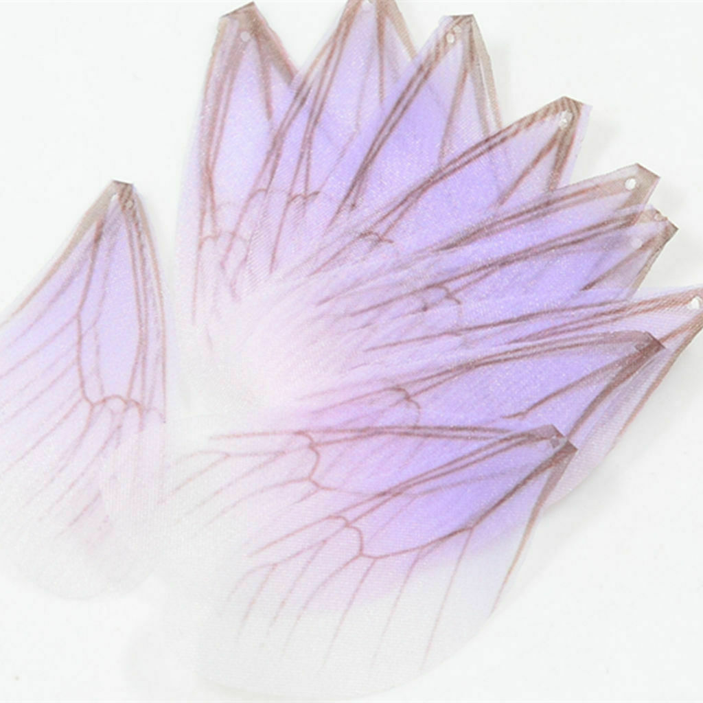 10pcs Dragonfly Wing Earrings Pendants for DIY Charm Jewelry Findings Purple