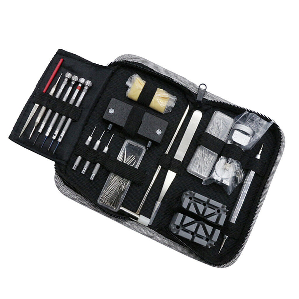 Watch Repair Tool Kit Opener Cloth Screwdriver Tweezers Set Wacth Repairing
