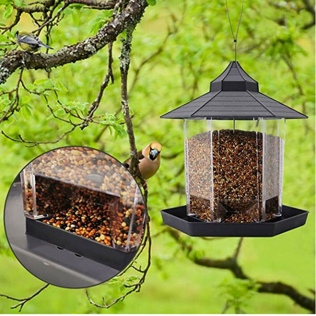 Bird Feeder Hanging Garden Gazebo Wild Bird Feeder Outside Hanging Birdhouse