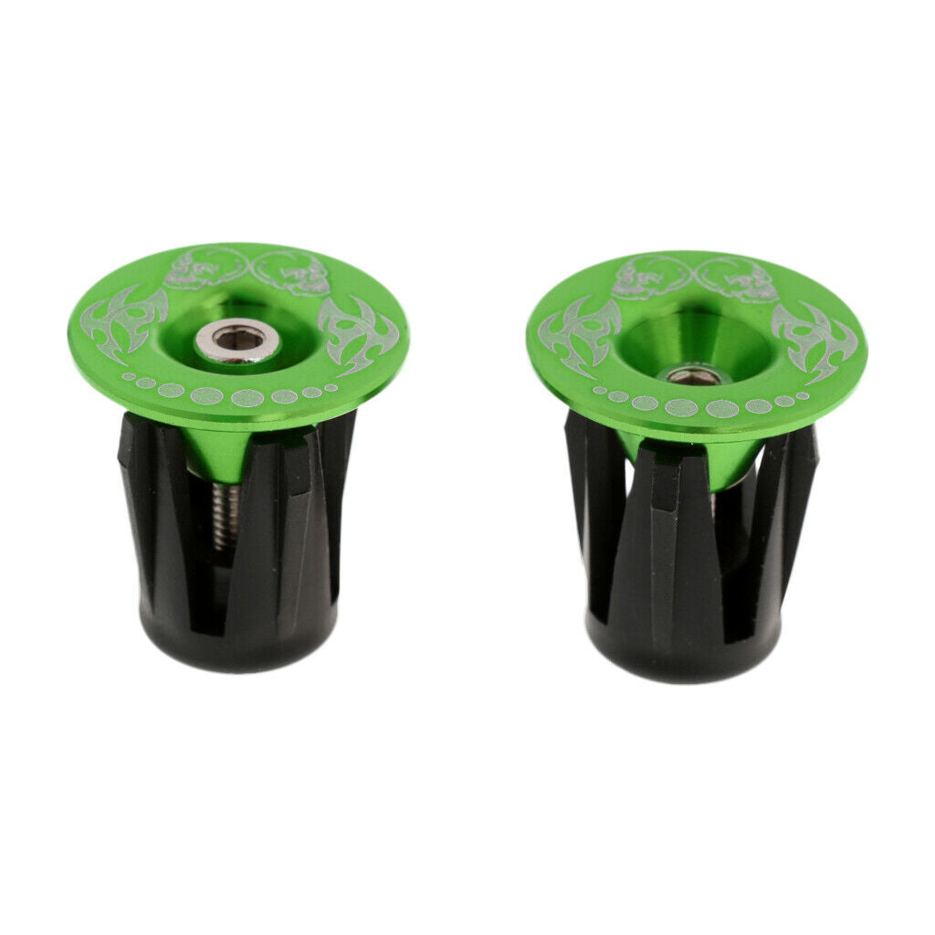 4 Pairs Bicycle Handlebar End Plugs, Alloy Bike Bar Grip End Caps Stoppers for