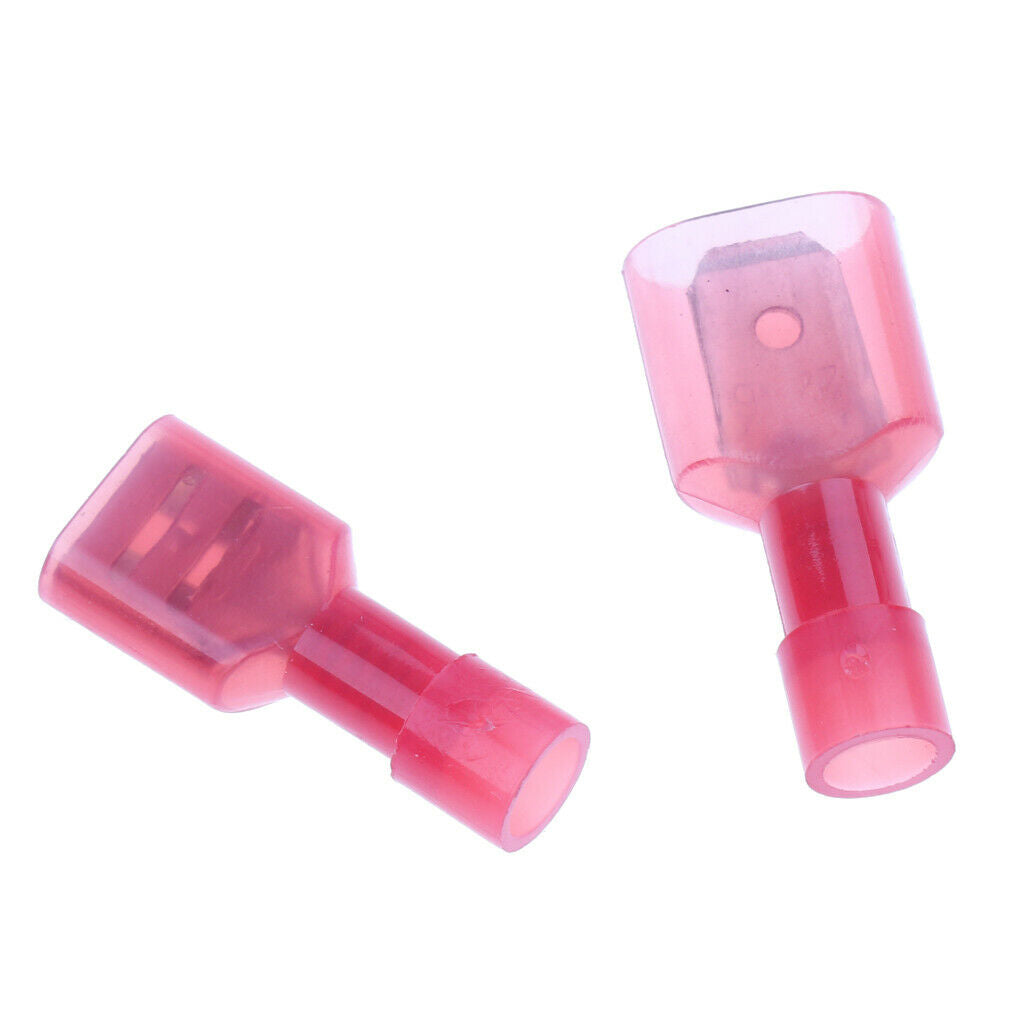 100 Pieces 22-16 Gauge Nylon Fully Insulated Male Female Spade Terminals Kit