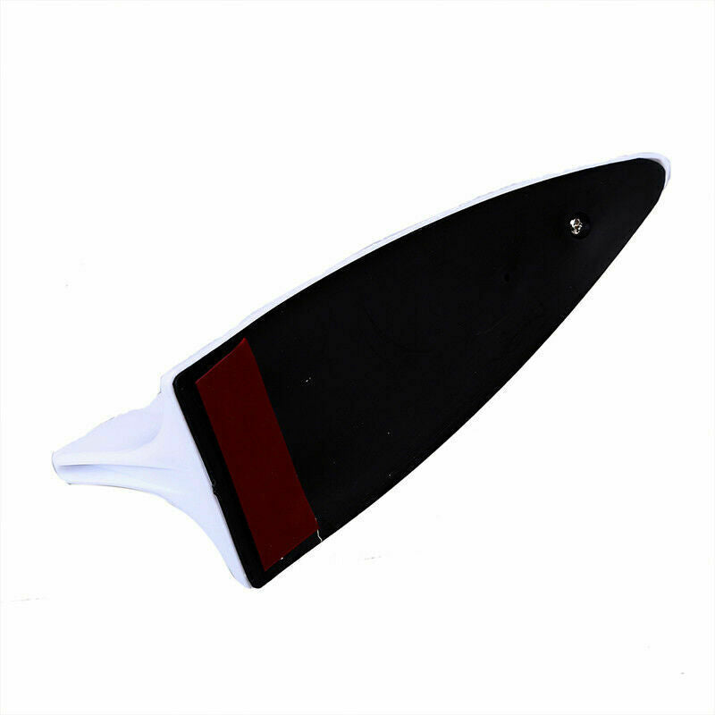 White Car Decorative Dummy Roof Shark Fin ABS Antenna Aerial Spoiler Universal