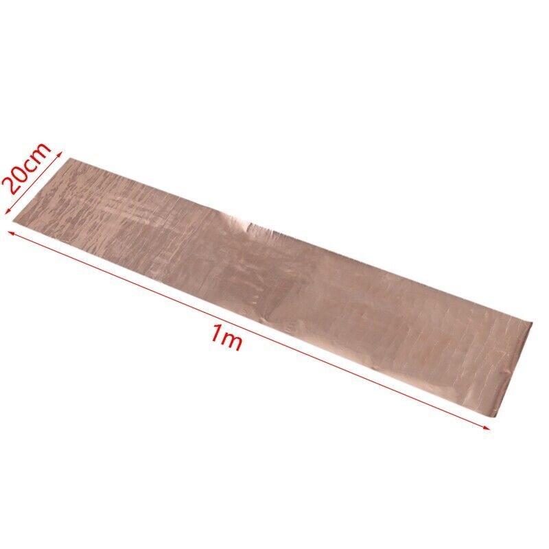 Copper Foil Tape Shielding Sheet 200 x 1000mm Double-sided Conductive Roll E7FF6