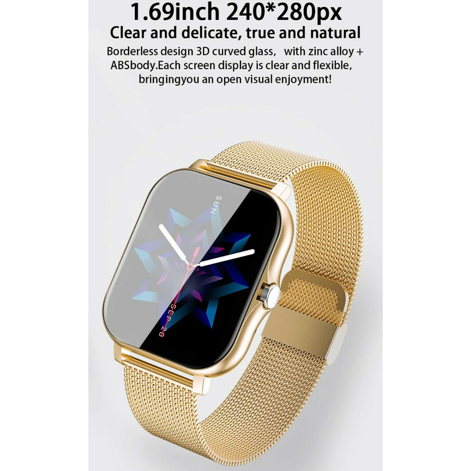2021 New Women Smart Watch Men 1.69" Color Screen Full touch Fitness Tracker Men